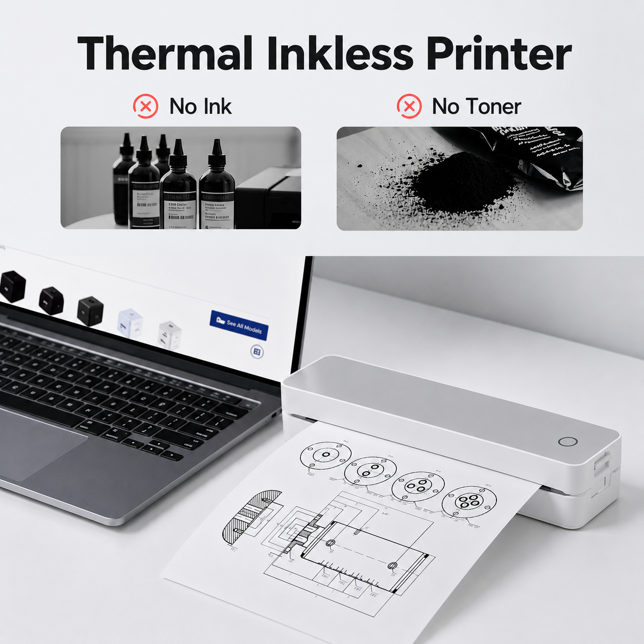 Wireless Portable Thermal Printer